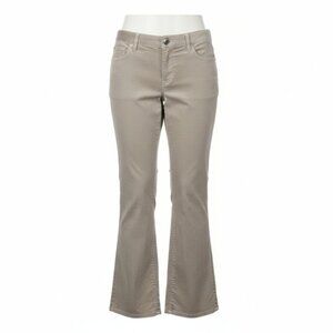 Talbots Size 12 Classic Casual Gray Velvet Hippie Bootcut Mid Rise Stretch Pants